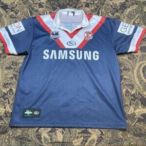Vtg Y2K 2004 NRL ISC Sydney Roosters Jersey Mens 2XL XXL Rugby League Shirt